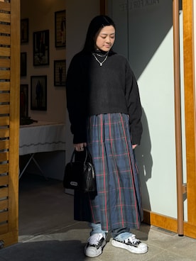 「OUTDOOR PRODUCTS（アウトドアプロダクツ）のアイテム（ワンピース）」を使った、OUTDOORPRODUCTS中目黒店さん（レディース・158cm）の冬コーディネート