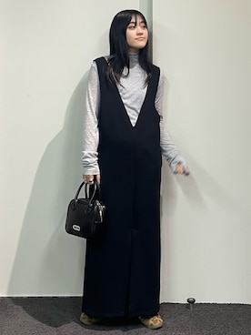 「OUTDOOR PRODUCTS（アウトドアプロダクツ）のアイテム（ワンピース）」を使った、OUTDOORPRODUCTS中目黒店さん（レディース・158cm）の秋コーディネート