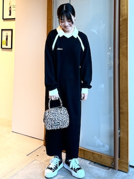 「OUTDOOR PRODUCTS（アウトドアプロダクツ）のアイテム（ワンピース）」を使った、OUTDOORPRODUCTS中目黒店さん（レディース・158cm）の秋コーディネート
