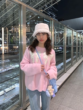 「アイテム（キーホルダー）」を使った、しげお🌷⸝⋆さん（レディース・155cm）の冬コーディネート