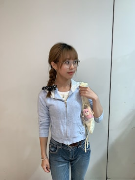 「アイテム（ヘアアクセサリー）」を使った、しげお🌷⸝⋆さん（レディース・155cm）の夏コーディネート