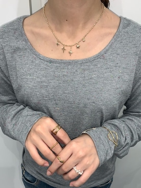 「アイテム（ブレスレット）」を使った、しげお🌷⸝⋆さん（レディース・155cm）の冬コーディネート