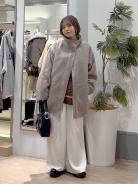 「アイテム（その他アウター）」を使った、asuuu33さん（レディース・155cm・20代）の冬コーディネート