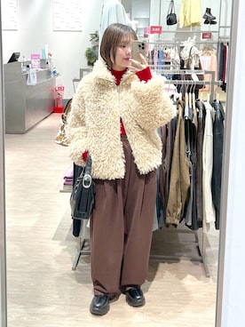 「アイテム（スウェットパンツ）」を使った、asuuu33さん（レディース・155cm）の冬コーディネート