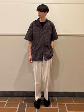 「ITEMS URBANRESEARCH（アイテムズ アーバンリサーチ）の『セットアップ対応』Linen Blend Trousers（その他パンツ）」を使った、kousei085さん（メンズ・175cm）の夏コーディネート
