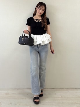 「INGNI（イング）のアイテム（バッグ）」を使った、舞桜さん（レディース・165cm）の春コーディネート