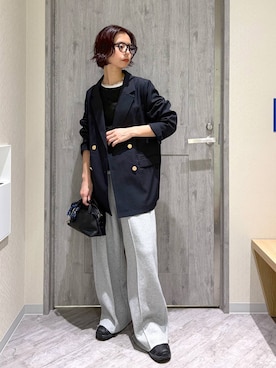 「GLOBAL WORK（グローバルワーク）のアイテム（テーラードジャケット）」を使った、hikaruさん（レディース・161cm）の秋コーディネート