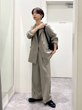 「アイテム（テーラードジャケット）」を使った、hikaruさん（レディース・161cm・30代）の秋コーディネート