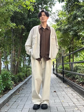 「アイテム（チノパンツ）」を使った、くおんさん（メンズ・172cm・20代）の秋コーディネート