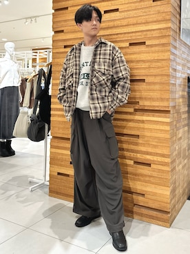 「チェック」｜くおんさん（メンズ・172cm・10代）の秋コーディネート