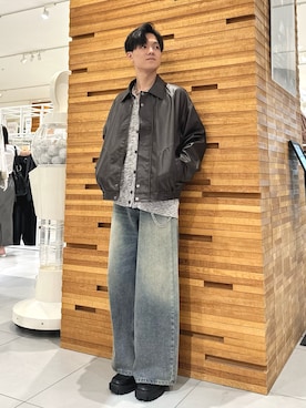 「アイテム（カーディガン/ボレロ）」を使った、くおんさん（メンズ・172cm）の秋コーディネート
