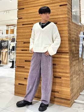 「アイテム（ローファー）」を使った、くおんさん（メンズ・172cm・10代）の秋コーディネート