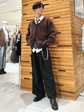 「いいね、save、フォローお願いします🤑」｜くおんさん（メンズ・172cm・20代）の秋コーディネート