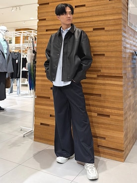 くおんさん（メンズ・172cm）の冬コーディネート