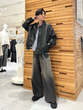 「アイテム（カーディガン/ボレロ）」を使った、くおんさん（メンズ・172cm）の秋コーディネート