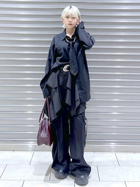 「アイテム（フォーマルスーツ/小物）」を使った、たなべさん（レディース・156cm）の秋コーディネート