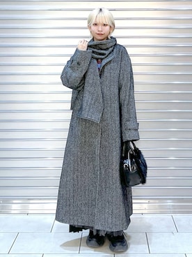 「PBLIM（ページボーイリム）のアイテム」を使った、たなべさん（レディース・156cm）の冬コーディネート