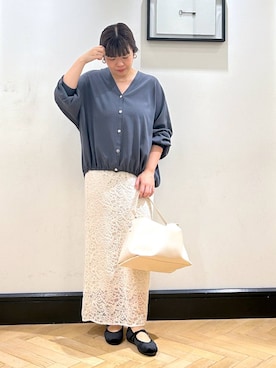 「アイテム（バレエシューズ）」を使った、ap erikaさん（レディース・157cm・30代）の夏コーディネート