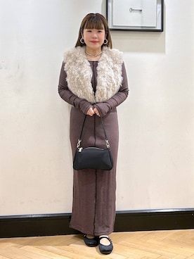 「アイテム（ワンピース/ドレス）」を使った、ap erikaさん（レディース・157cm・30代）の秋コーディネート