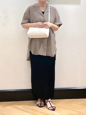 「A part by（アパートバイ）の≪追加2≫SUS/ビーズネックレス（ネックレス）」を使った、seさん（レディース・157cm）の夏コーディネート