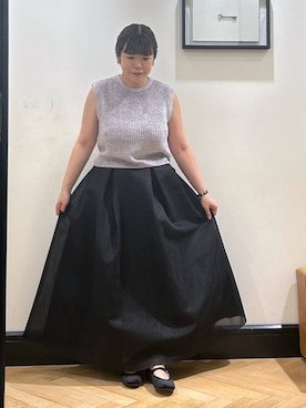 「アイテム（ニット/セーター）」を使った、ap erikaさん（レディース・157cm・30代）の夏コーディネート