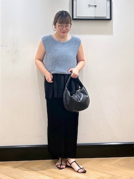 「アイテム（チュニック）」を使った、ap erikaさん（レディース・157cm）の夏コーディネート