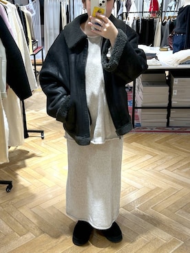 「アイテム（セットアップ）」を使った、ap erikaさん（レディース・157cm）の冬コーディネート