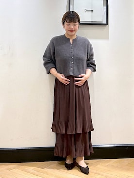「アイテム（バレッタ/ヘアクリップ）」を使った、ap erikaさん（レディース・157cm）の秋コーディネート