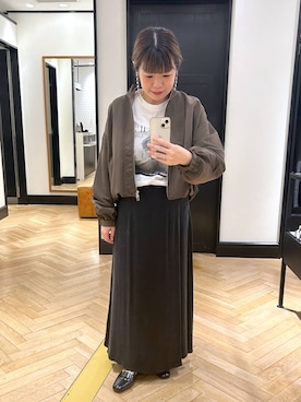 「アイテム（ブルゾン）」を使った、ap erikaさん（レディース・157cm・30代）の秋コーディネート