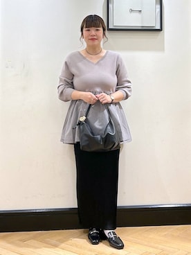 「アイテム（ローファー）」を使った、ap erikaさん（レディース・157cm・30代）の秋コーディネート