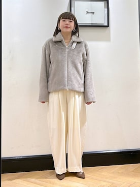 「apart by lowrys」｜「アイテム（その他アウター）」を使った、ap erikaさん（レディース・157cm）の秋コーディネート