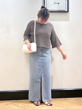 「アイテム（デニムスカート）」を使った、seさん（レディース・157cm・30代）の夏コーディネート