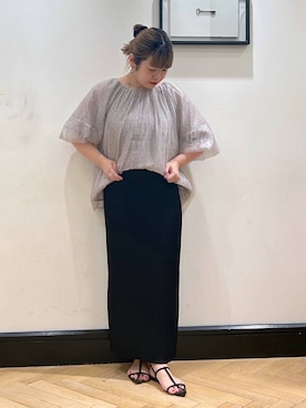 「A part by（アパートバイ）の≪追加2≫SUS/ビーズネックレス（ネックレス）」を使った、seさん（レディース・157cm）の夏コーディネート