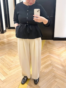 「アイテム（シュシュ）」を使った、ap erikaさん（レディース・157cm）の秋コーディネート
