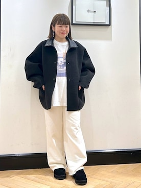 「アイテム（スウェットパンツ）」を使った、ap erikaさん（レディース・157cm・30代）の秋コーディネート