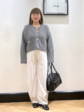 「アイテム（スラックス）」を使った、ap erikaさん（レディース・157cm・30代）の秋コーディネート