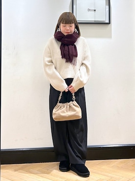 「アイテム（スリッポン）」を使った、ap erikaさん（レディース・157cm・30代）の秋コーディネート