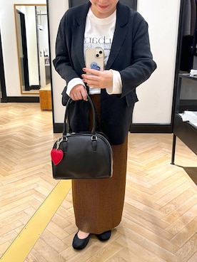 「アイテム（パンツドレス）」を使った、ap erikaさん（レディース・157cm）の秋コーディネート
