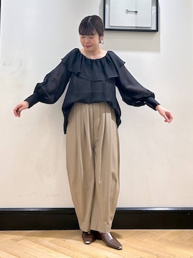「アイテム（スラックス）」を使った、ap erikaさん（レディース・157cm・30代）の夏コーディネート