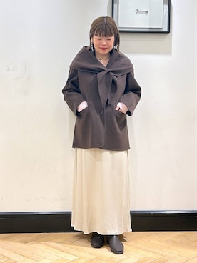 「アイテム（テーラードジャケット）」を使った、ap erikaさん（レディース・157cm・30代）の秋コーディネート