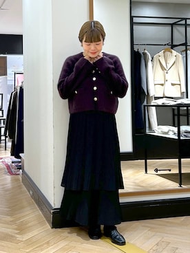 「アイテム（バレッタ/ヘアクリップ）」を使った、ap erikaさん（レディース・157cm）の秋コーディネート