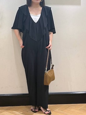 「アイテム（つなぎ/オールインワン）」を使った、ap erikaさん（レディース・157cm・30代）の夏コーディネート