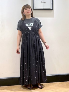 「A part by（アパートバイ）のネックカフ（ネックレス）」を使った、seさん（レディース・157cm）の夏コーディネート