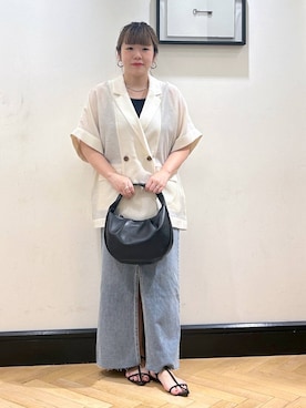「アイテム（デニムスカート）」を使った、seさん（レディース・157cm・30代）の夏コーディネート