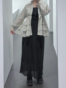 「GU（ジーユー）のアイテム（アクセサリー）」を使った、nananakanoさん（レディース・161cm）の秋コーディネート