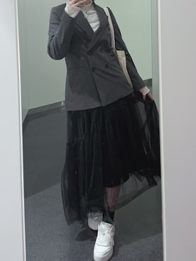 「EDWIN（エドウィン）のアイテム」を使った、nananakanoさん（レディース・161cm）の秋コーディネート