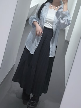 「アイテム（タンクトップ）」を使った、nananakanoさん（レディース・161cm）の秋コーディネート