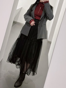 「moment+（モーメントプラス）のアイテム（ニット/セーター）」を使った、nananakanoさん（レディース・161cm）の秋コーディネート