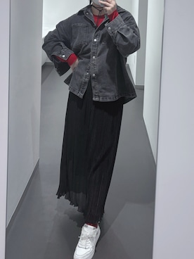 「EDWIN（エドウィン）のアイテム」を使った、nananakanoさん（レディース・161cm）の冬コーディネート