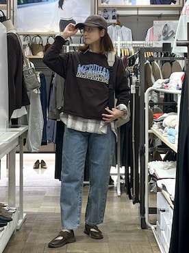 「アイテム（スウェット）」を使った、nibakeryさん（レディース・168cm・40代）の秋コーディネート